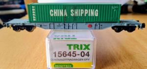 Minitrix 15645-04 Containertragwagen Sgns "China Shipping" der NS (Ep. VI)
