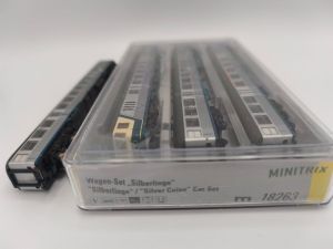 Spur N Minitrix 18263 18449 4er Set mhi Silberlinge DCC