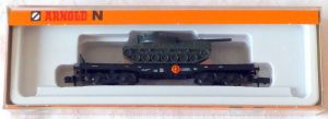 Arnold 4970 Panzer-Schwerlastwaggon, Leopard A1, Top in OVP!