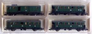 4x Fleischmann Personenwagen der DB, Top in OVP!