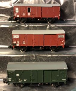 Modelbahn Union 3 Geschlossener G&uuml;terwagen Gms54/Pwghs54 DB (neu/unbespielt)
