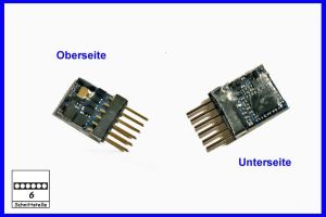 Decoder 6-polig zum Stecken NEM 651