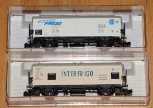 zwei 2-achsige K&uuml;hlwagen der Fa. INTERFRIGO mit KKK