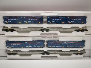 Spur N Fleischmann 825323 2er Set Gelenk-Tragwagen Paneuropa OVP
