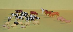 Preiser/Noch Tiere 27 St&uuml;ck plus Schafherde 13 St&uuml;ck mit Sch&auml;fer