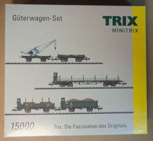 Wagen-Set mit f&uuml;nf bayerischen G&uuml;terwagen