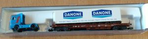 ROCO 1953 Taschenwagen Sdkmss 707 "Danone" der DB (Ep. IV)