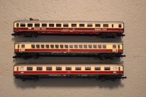 TEE Reisezugwagen beleuchtet