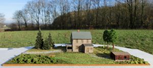 Spur N Diorama Faller 2259, verlassenes Farmerhaus.