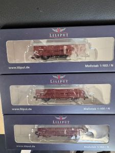 L260140-1 Set Verschlagwagen Viehwagen DB