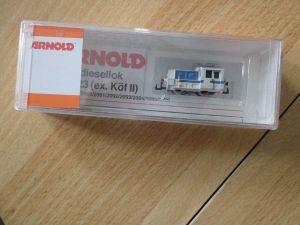 Arnold 2092 Köf II, grau/blau Führerhaus geschlossen OVP/NEU siehe Beschreibung