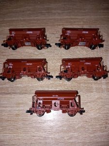 5x Schwenkdachwagen Tdgs DR Getreide 