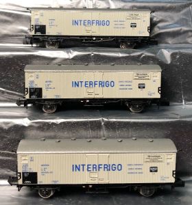 Modellbahn Union 3 F&auml;hrboot-K&uuml;hlwagen Interfrigo