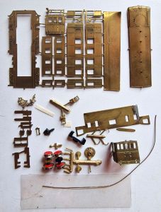 Messing-Bausatz Dampftriebwagen o&auml;. - unvollst&auml;ndig