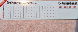 Decals "IC-Kuriergut" & Wagennummern