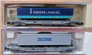 zwei Taschenwagen HUPAC