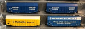 Liliput 4 Grossraum Gueterwagen Bauart Hbbks