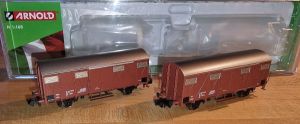 2er Set gedeckte G&uuml;terwagen der FS - Epoche IV