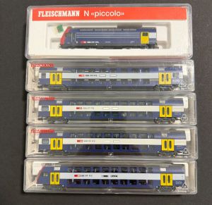 Fleischmann S-Bahn Zürich Spur N komplett 5-Teilig 7753 8153 8154 8155 SBB