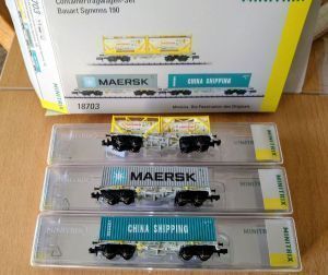 Minitrix 18703 Güterwagen-Set der AAE DB (Ep. VI)