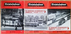 drei &auml;ltere Hefte "Miniaturbahnen" (sp&auml;ter Miba): von 1960 und 1965