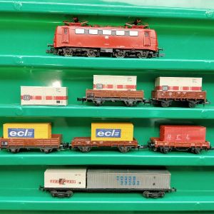 Digitaler 7-teiliger Containerzug mit BR-141. DH-10 Multi-Dec