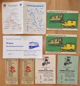 verschiedene Eintrittskarten/Fahrkarten DDR