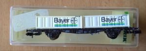 Minitrix 13971 K Container-Tragwagen "Bayer" der DB (Ep. IV)