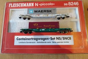 Fleischmann 99 8246 K Containertragwagen-Set "Maersk, ESC" der NS/ SNCB (Ep. V)