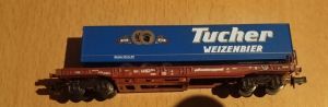 Minitrix, aus Set 15043 Taschenwagen "Tucher Weizenbier" der DB (Ep. V)