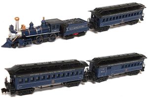 4-4-0, 703 der B&O, Dampfzug, dunkelblau