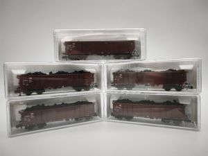 Spur N Fleischmann 828325 5er Set Eaos Güterwagen mit Kohleladung Top&OVP
