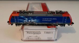 E-Lok Re 484 011-2 der SBB Cargo " Werbedesign "Gut auf Schiene-gut f&uuml;rs Klima"