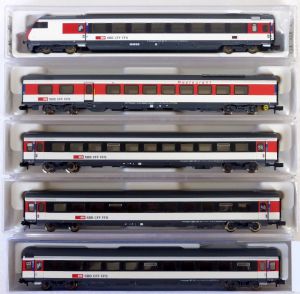 Fleischmann/Roco Euro City Personenzug der SBB mit Steuer- und Restaurantwagen 5teilig, Top in OVP!