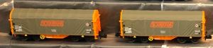Modelbahn Union 2 Schiebeplanewagen Shimms "Sogetank" der FS