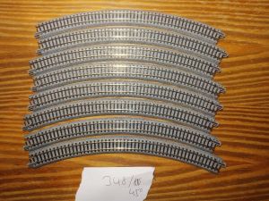 Nr43 Kato Unitrack 8x Gebogene R348-45° 20-132 (Noch 7078106)