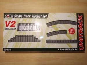 Nr66 Kato Unitrack 20-861 (Noch 7078632) V2 Viadukt-Set (GRAUE Brücke; auf Herstellerfotos ist sie 