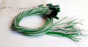 Konvolut: 18 Ersatzlampen mit Kabel, grün, für Signal 7603
