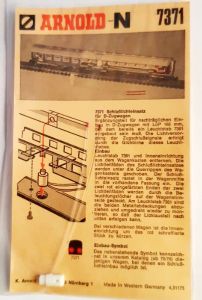 2 x Schlusslichteinsatz für Eilzug-, Schnellzug-, IC-, TEE- und Eurofima-Wagen mit LüP 165 mm