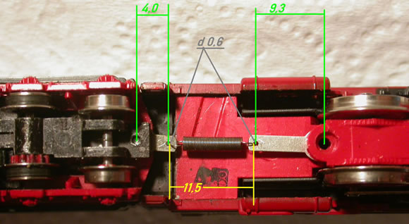Lok-Tender-Abstand Fleischmann BR 01