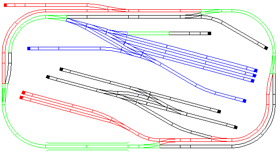 Gleisplan mit Timesaver und Rangierbahnhof